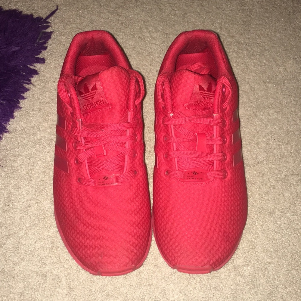 Bright red adidas MEN shoes !